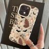 Осенний Чехол для Телефона с Летучей Мышью и Тыквой на Хэллоуин Для iPhone 17 16 Pro Max 15 14 Plus 13 12 11 XS X XR 16E 17Air Ударопрочный Бампер