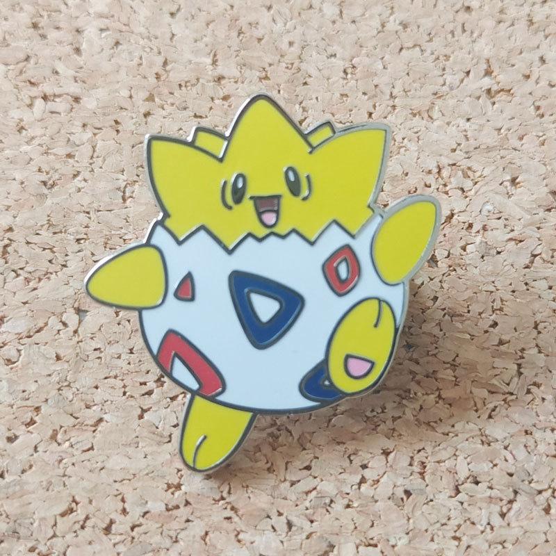 Cute Eggshell Togepi Enamel Pin Kawaii Pikachu Cartoon Badge Brooch Jacket Lapel Jewelry Anime Fans Gifts