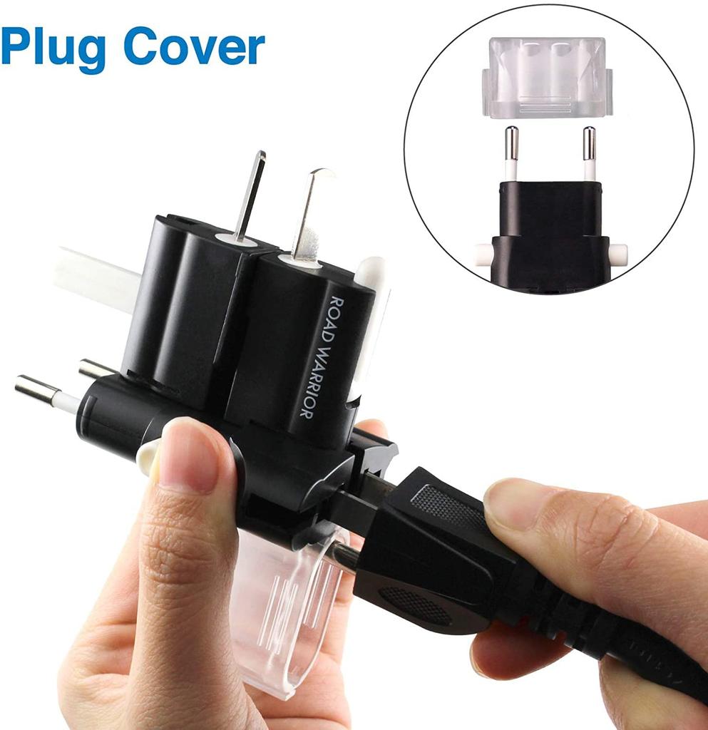 ROAD WARRIOR Multi Power Conversion Plug Совместимость со всеми странами мира Совместимость с зарубежными странами Розетка Gocon Black (Альфа) (RW101BK)