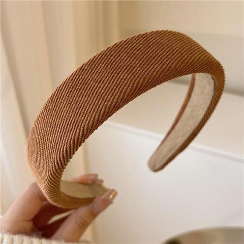 Fashion Print Lattice Sponge Vintage Elastic Hair Band Hair Hoop Headband Womens Girl Wide Side Hairband Female Hair Accessories