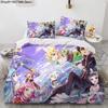 Sword Art Online Bedding Set Anime Duvet Covers King Queen Double Twin Size Adults Kids Bed Linens Single Double Size Decor Home