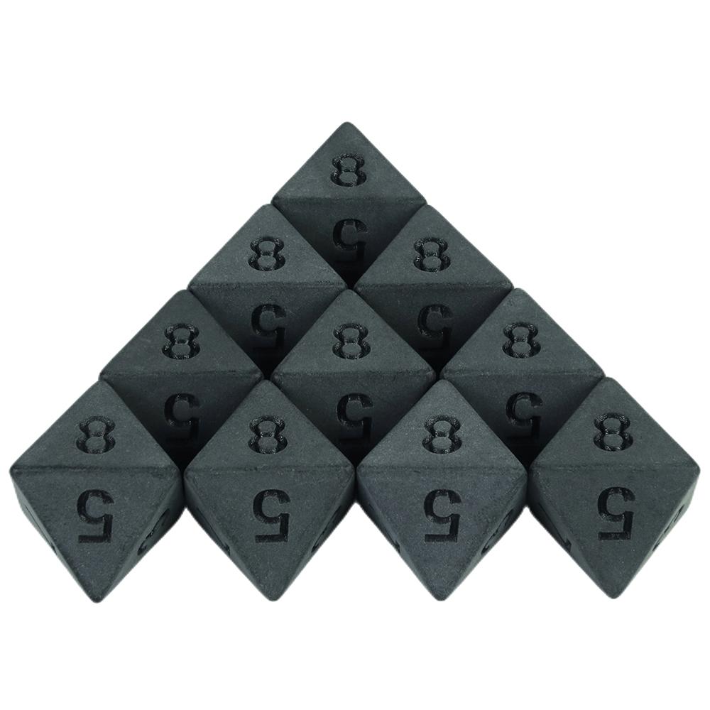 Deep Black Dice D4 D6 D8 D10 D12 D20 10PCS Plastic for Board Game Entertainment