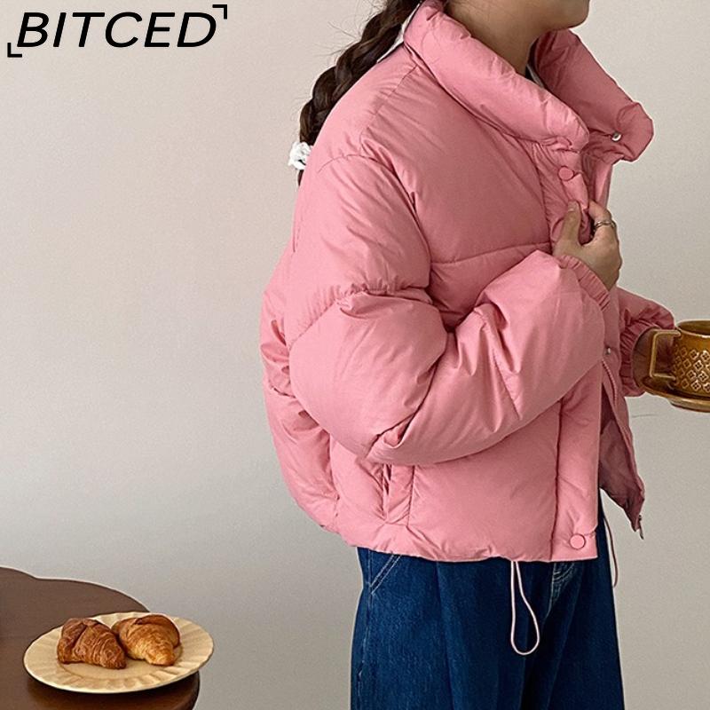 BITCED Осеннее женское городское повседневное пуховое пальто, хлопковая куртка, модная элегантная верхняя одежда