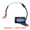 Motorcycles cylinder head temperature Voltage Time RPM  Norxi  Mini 4 in 1 LED Digital Display Quad meter for nmax with holder