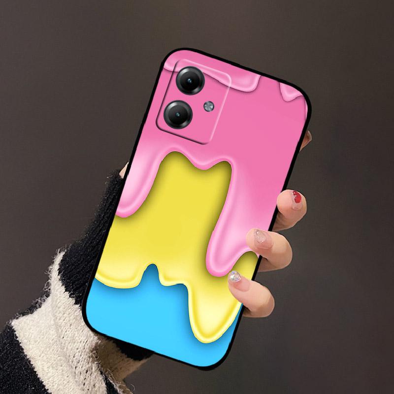 Для Motorola Moto G14 4G G75 G35 G55 G85 5G Чехол Модный Мягкий Силиконовый Задняя Крышка Телефона Черный Ударопрочный Защитный Fundas Coque
