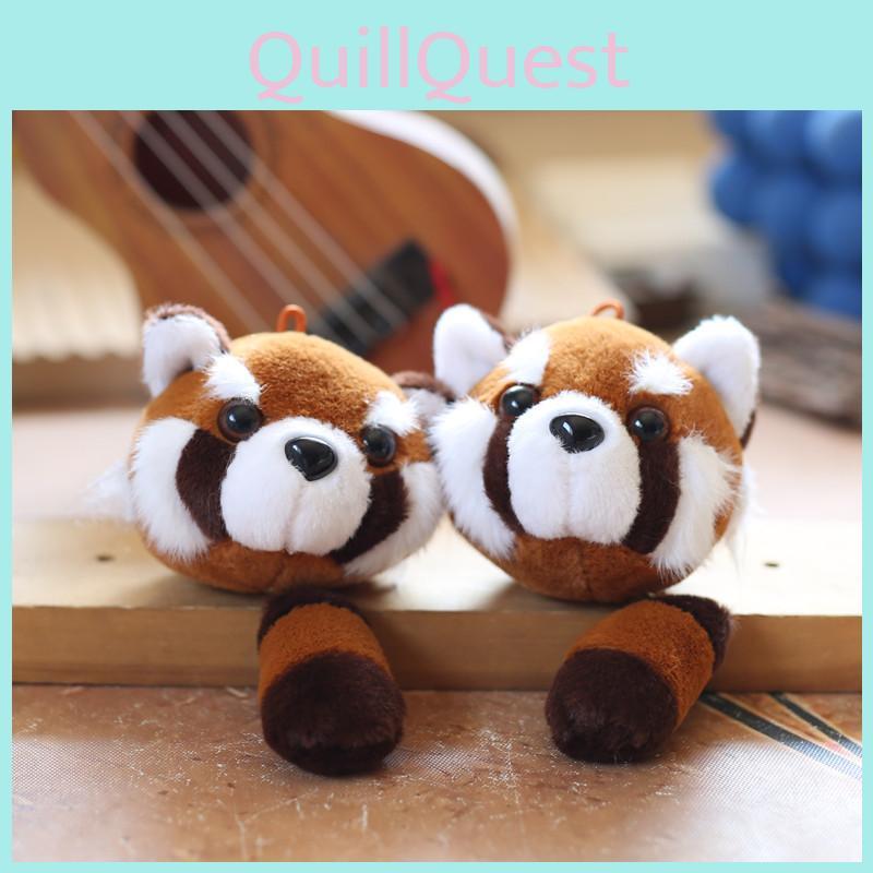 Mini Plush Raccoon Toy Cartoon Animal Keychain Backpack Pendeent Holiday Gifts