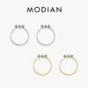 925 Sterling Silver Gold Color Round Clear CZ Fashion Splittable Stud Earrings For Women Statement Jewelry Gift