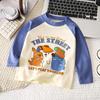 Детская одежда Футболка для мальчиков и девочек Детская одежда с рисунком Топы с длинным рукавом Детская одежда Осень-зима Хлопковая толстовка с принтом