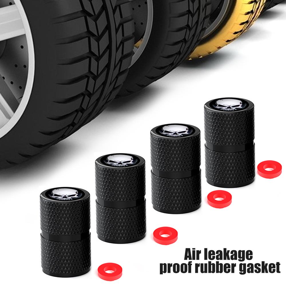 4Pcs/Set Aluminum Wheel Tire Valve Stem Cover, GFAS3 Suitable for Cars, Trucks, Bikes, Motorcycles, Bicycles Decoration Accessories
