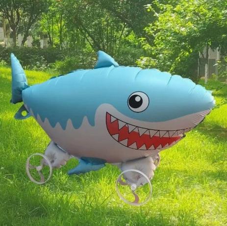 Надувная фигурка животного на колесиках - Игрушка-тягалка для детской вечеринки