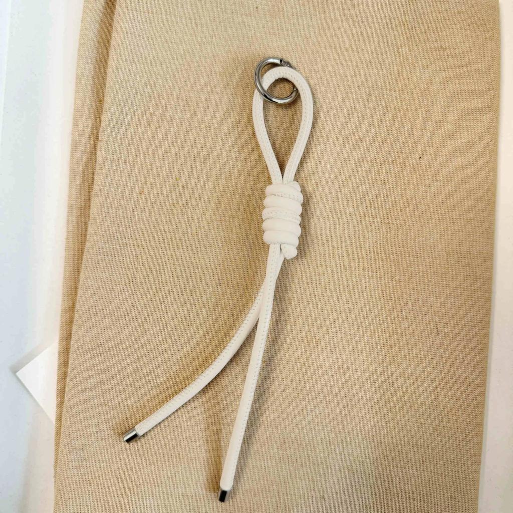 Красивый брелок с узлом из ПУ-шнура, однотонный, толстый, из ПУ-шнура, арт, с кольцом-застежкой, подвески для женской сумочки