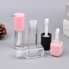 6ML Transparent Empty Lip Gloss Tubes with Big Brush Plastic Lip Balm Mini Sample Cosmetic Container for Lipstick Samples