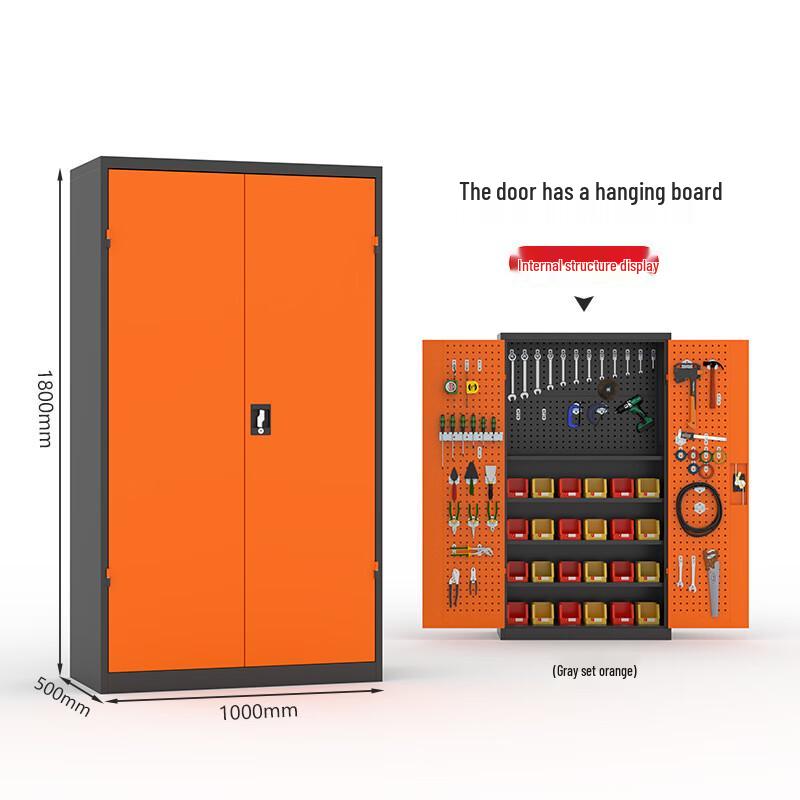 Heavy-Duty Metal Tool Storage Cabinet for Workshop and Garage.