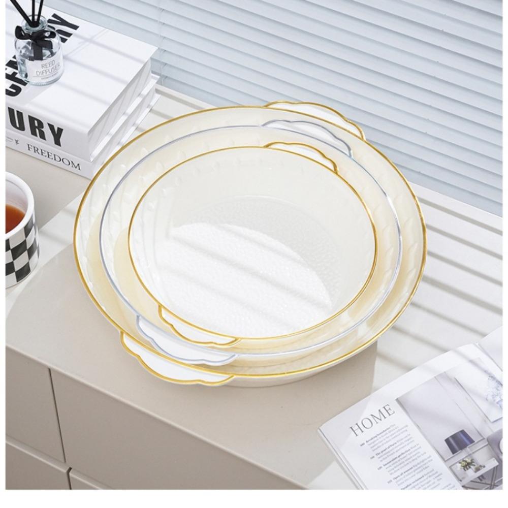 Transparent Buffet Food Tray Large Capacity Storage Box New Fruit Plate  Desktop Storage