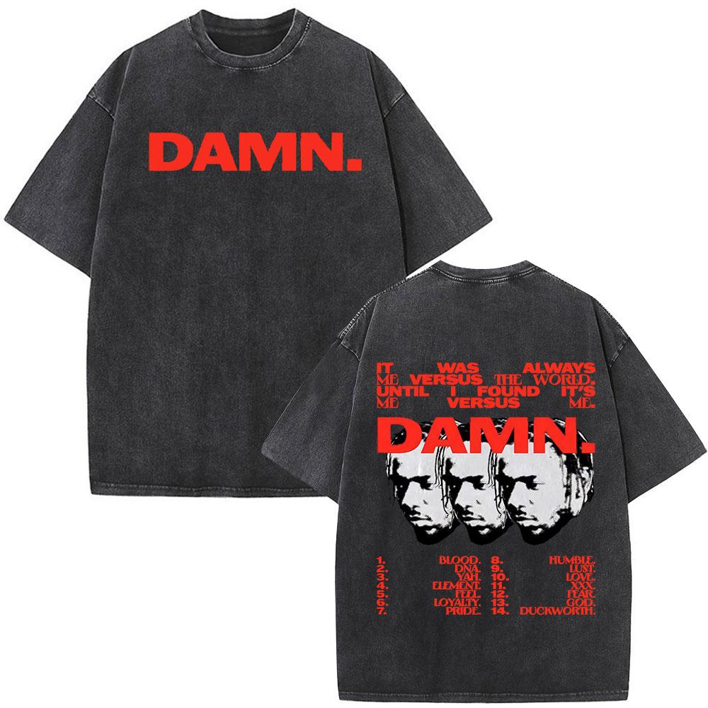 Vintage Washed Kendrick Lamar Not Like Us Tshirts Album Merch Fan Gift Hip Hop Short Sleeve T Shirt Male Casual Cotton Tshirt