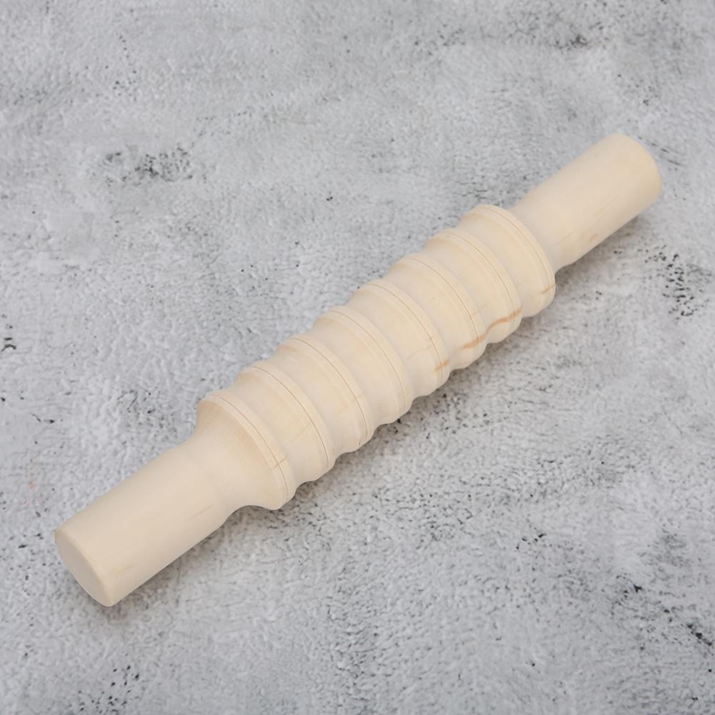 Rolling Stick Modeling Roller Pottery Tools Solid Wood Sculpture Kit Polished Craft CollectionStripe Type