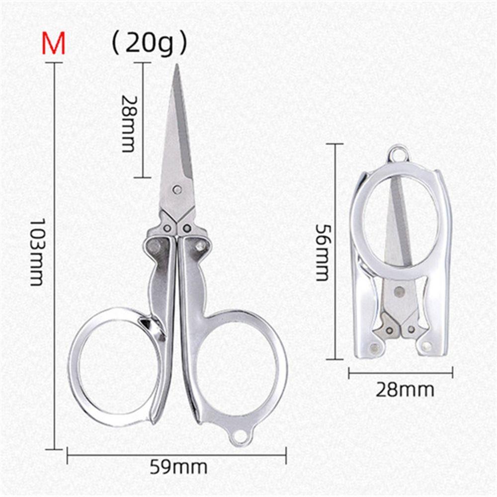 Crafts Pocket Foldable Stainless Steel Fishing Scissors Folding Scissors Embroidery Small Scissors