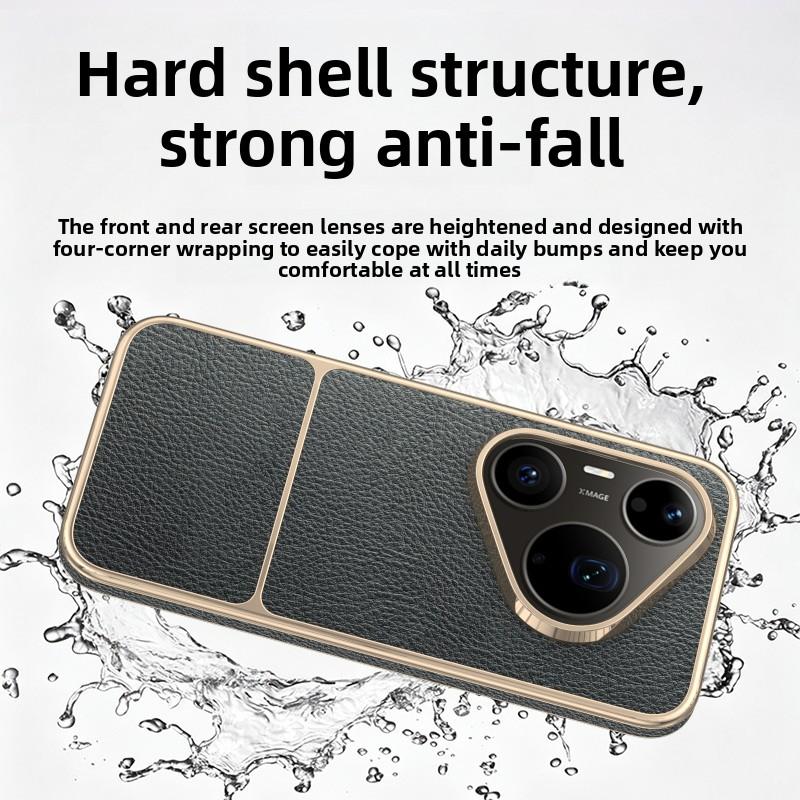 Для Huawei Pura 80 Pro Plus Чехол Роскошная PU кожа Магнитная Беспроводная Зарядка Защитная Задняя Крышка Чехол Для Pura 80 70 Pro Корпус