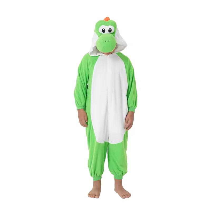 Kids Onesies Cartoon frog Kigurumi Pink Fleece Pajamas for Halloween Christmas Party Outfit