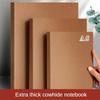 Horizontal Line Square Line Notebook A5 Blank Book Thickened Kraft Paper Notebook  Study Office