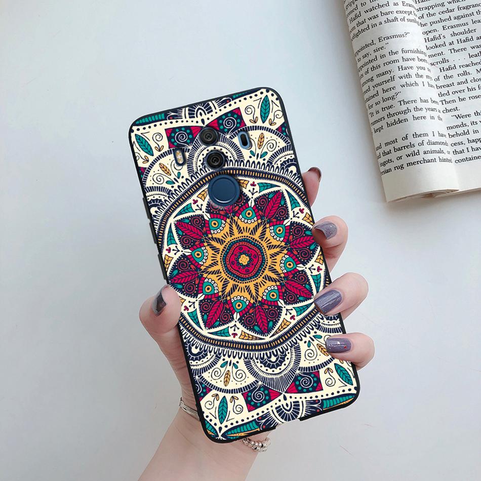 For Huawei Mate 10 Pro Mate10 Case Silicone Soft TPU Flower Bumper Funda Coque For Huawei Mate 9 Pro Mate9 Cover Coque Mate10Pro