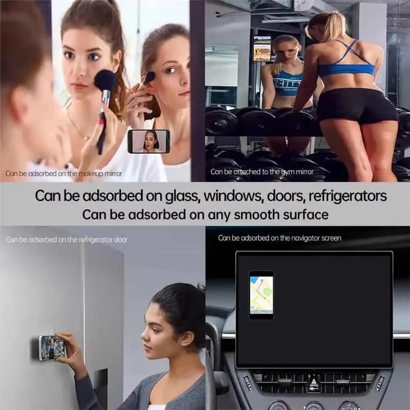 Dual‑Sided Silicone Suction Phone Case Mount Removable Reusable Non‑Slip Rubber Suction Pad For Selfie Video Shooting Phone Secure Fixing Content