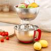 Чаша для взбивания яиц из нержавеющей стали, мерная салатница, многофункциональная миска для смешивания, фрукты