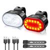 Front Rear Bike Lights Rechargeable Bicycle Cycling USB Flashlight for Bicycle Lighting Set Mountain Bike Lantern Accessories