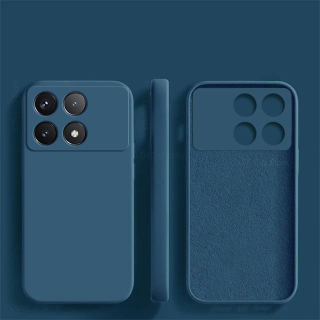 Для Poco X6 Pro Чехол Противоударный Жидкий Силикон Мягкий TPU Чехлы для Телефонов Xiaomi Poco X6 Pro 5G Poco X 6 X6Pro PocoX6 Pro Задняя Крышка