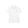 Breathable Short Sleeve Polo Shirt Men Tops White F11M131107F-WT