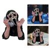The Halloween Resin Glowing Black Screaming Girl Phone Holder Statue A Of Color To Your Halloween Setting