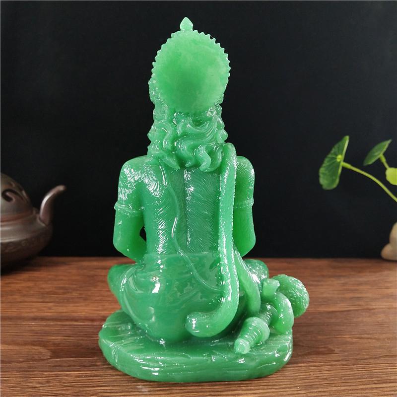Jade Color Hanuman Statue Hindu Ganesha Monkey God Buddha Figurine Sculpture Room Office Home Decoration India Feng Shui Crafts