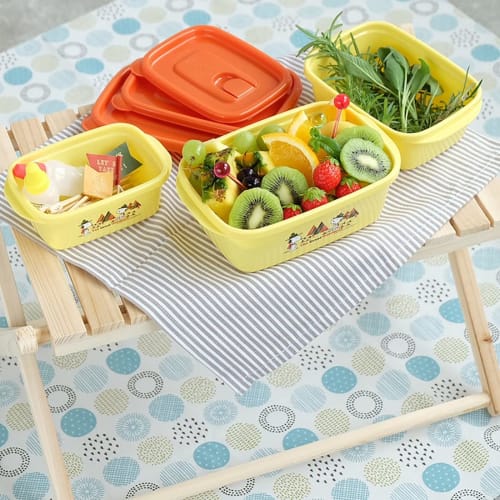 Iwasaki Industries Контейнер для хранения Snoopy с крышкой, 940 (Набор из 2)