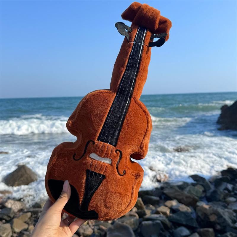 Плюшевая скрипка Забавные декоративные украшения Реалистичная кукла-скрипка Изысканная имитация Фигурка Плюшевые игрушки Подарок на день рождения ребенку