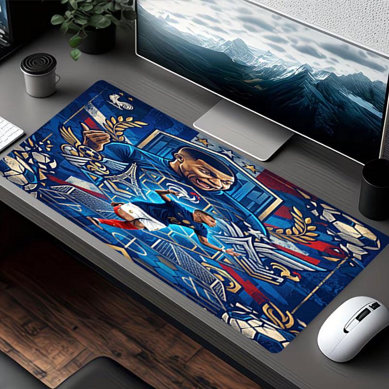 Kylian Mbappe Print Mouse Pad, for Keyboard Pad Laptop PC Mat for Office Home Use, Desk Decor, Perfect Birthday Gift for Gamers