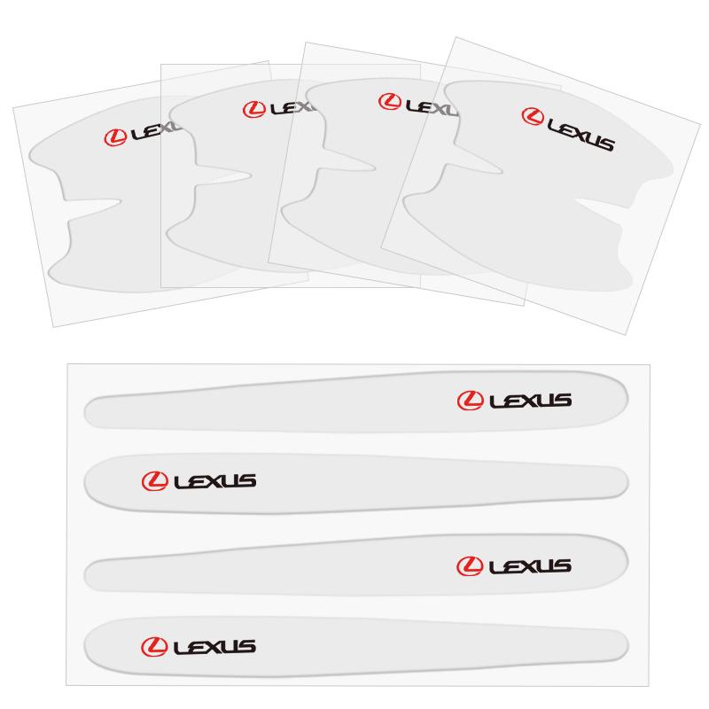 Interior Stickers 8pcs Car Door Handle Stickers Transparent Protector Film For Lexus F SPORT GX460 Ct200h IS250 ES 220D IS200 Fs GC0