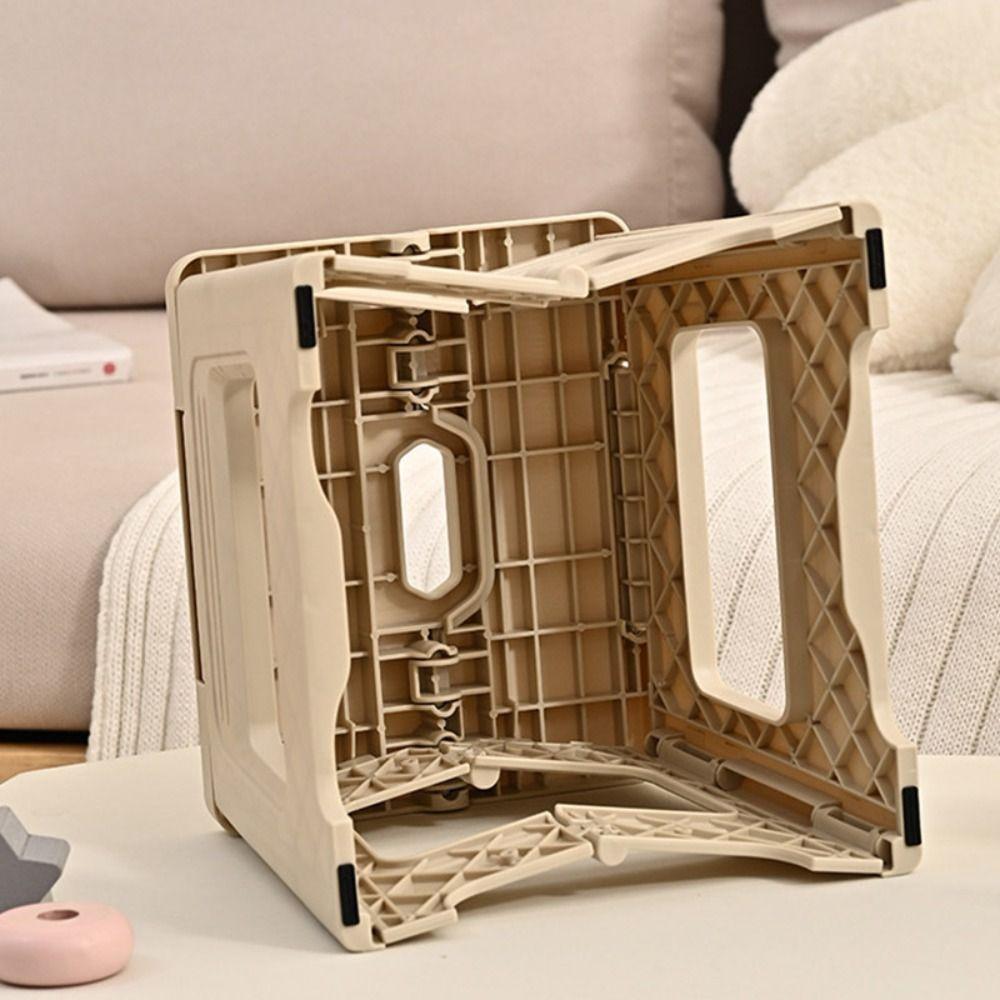 Collapsible Foldable Stool with Handle Footstool Portable Folding Step Stool  Shoe Changing