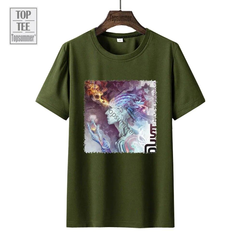 Футболка с альбомом «Я не люблю психоделики», футболка Dust Tour, унисекс, уличная одежда в стиле готики, хлопковые футболки, женский топ с короткими рукавами