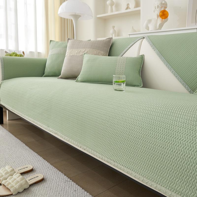 Чехол Funda Summer Home Cool Feeling Slipcover с противоскользящим покрытием Ice Silk Houndstooth для дивана, подушки для дивана, чехол для дивана