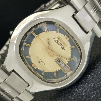 ОРИГИНАЛЬНЫЕ ВИНТАЖНЫЕ МУЖСКИЕ ЧАСЫ SEIKO 5 ACTUS AUTOMATIC 7019A ЯПОНИЯ a702476-5