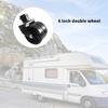 Universal 6 Inch Rotates Caster Wheel Double Wheel Rotates Casters Simple Installation Suitable for Most Trailer Jacks