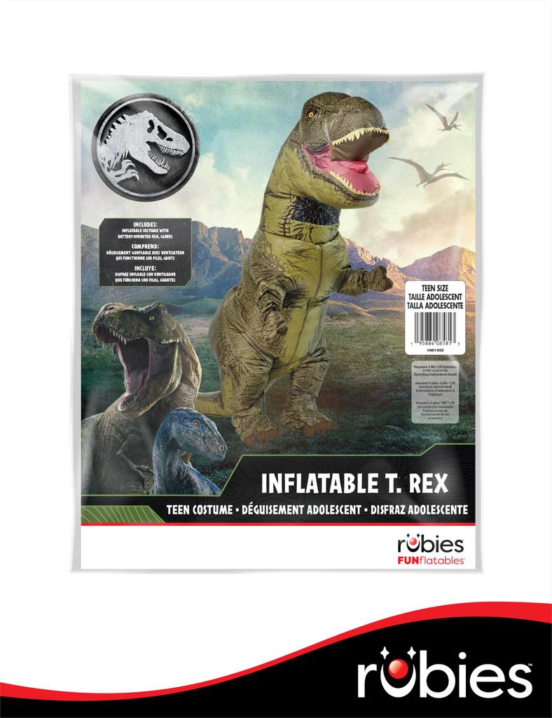 Adult Jurassic World Inflatable One Size Rubie's T-Rex Costume,