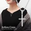 Синдзюку Гин но Кура Маленький Простой Крест Серебро 925 Ожерелье Распятие Латинский Крест Подвеска (Цепь 45см)