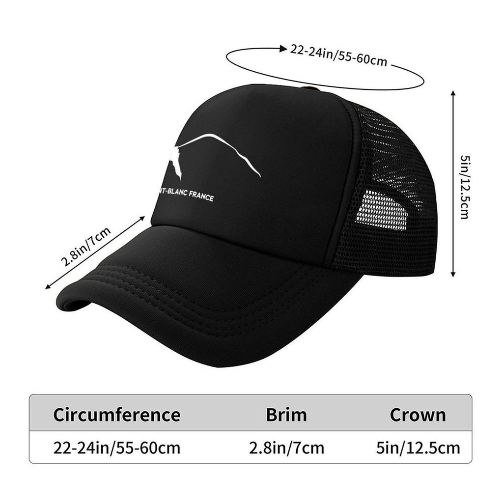 Chamonix Alps Aiguille du midi and Mont Blanc white Baseball Cap cute Icon Military Cap Man Kids Hat Womens Beach Outlet Mens