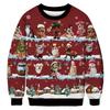 Grinch Christmas Cartoon Hoodie Unisex Long Sleeve Crewneck Sweatshirt Teens Casual Print Top