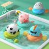 Lo&J KC Certified Same-day Shipping Tube Riding Pig Hippo Piggy Boat Water Gun Wind-up Toy Bath Play, Korean Bath Toys