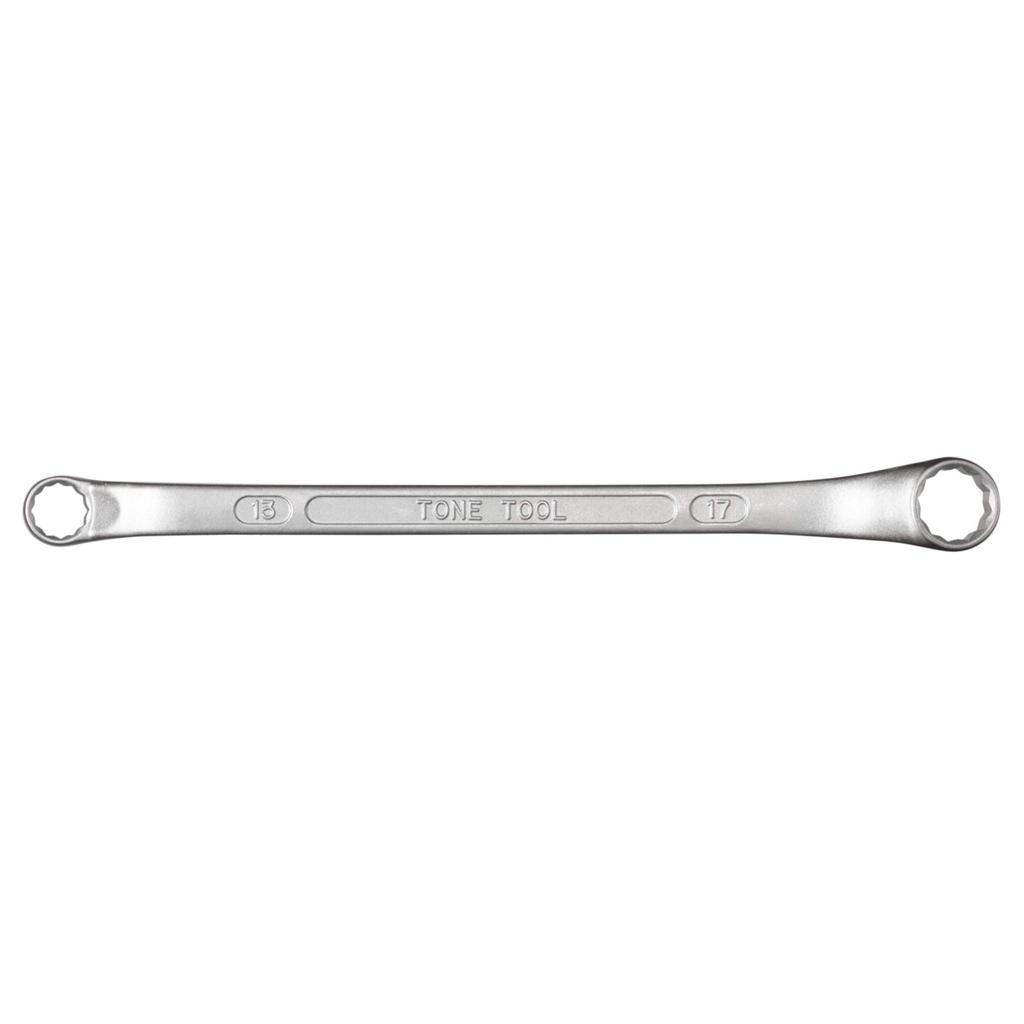 TONE Long Mechanic Combination Wrench x 13 x 17mm Jaw Opening (45° 10°) M44-1317,