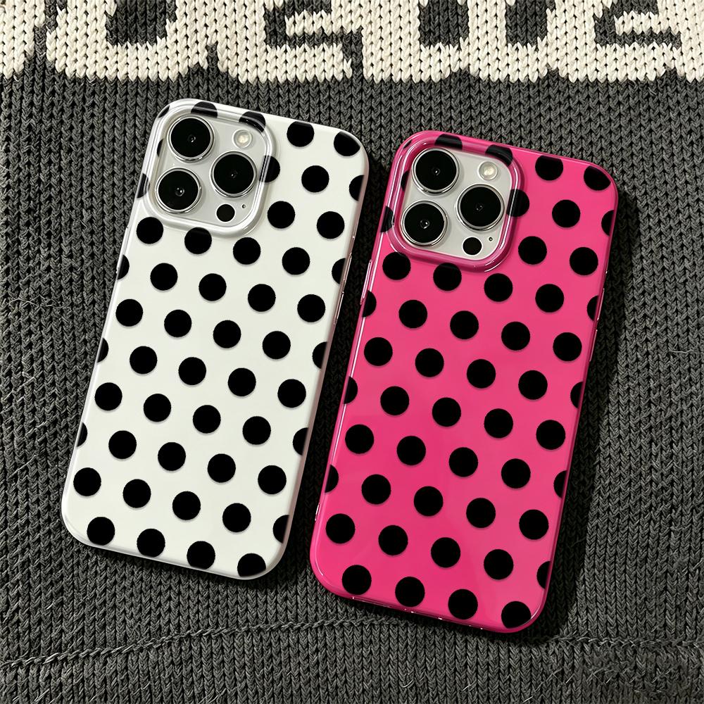 Чехол для iPhone 11 Pro Max 16 15 Plus 14 17 Air 13 12 Черная Точка Точка Волна Точка Мягкое Прикосновение Гибкий Защита от Разрывов