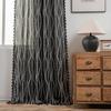Полосатые Цветочные Бохо Шторы для Спальни Гостиной, Богемные Винтажные Кисточки Оконное Убранство Драпировка для Домашнего Декора Карман для Карниза, 1 шт.