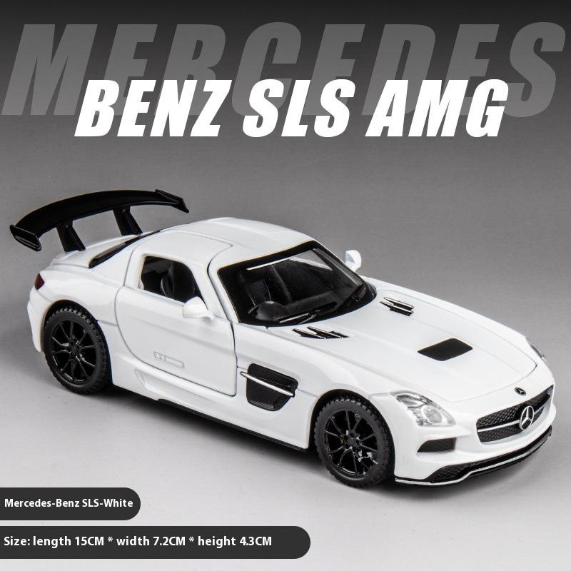 1:32 Mercedes Benz SLS AMG супер спортивный автомобиль литой модели автомобиля звук и свет детская игрушка украшения мальчик подарок коллекция хобби